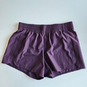 Banana Republic Running Shorts Womens Medium Elastic Waist Zipper Zip Pocket